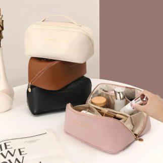 Bolsa Necessaire Feminina Organizador Maquiagem Viagem (Preto)