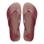 Chinelo Havaianas Feminino, Slim Gloss 39/0 Amaranto, Havaianas