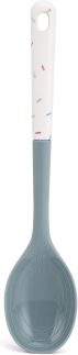 Colher de cozinha de silicone com núcleo de nylon – Colher de mistura resistente ao calor de 260 °C, pode ser lavada na lava-louças, utensílio de cozinha para assar, molho e sopa (sem BPA)