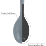 Colher de cozinha de silicone com núcleo de nylon – Colher de mistura resistente ao calor de 260 °C, pode ser lavada na lava-louças, utensílio de cozinha para assar, molho e sopa (sem BPA) - Imagem 2