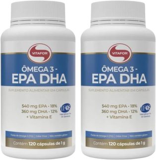 Combo Omega 3 Vitafor 500mg Epa 400mg Dha - 120 Cáps