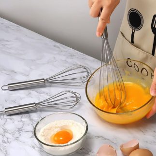 Conjunto de 3 batedores de aço inoxidável, conjunto de utensílios de cozinha de 20,3 cm, 25,4 cm, 30,5 cm, batedeiras, utensílios de cozinha, utensílios de cozinha, prata