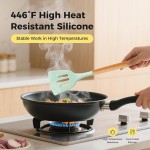 Conjunto de Utensílios de Cozinha, 26 Peças, Silicone e Madeira, Resistente ao Calor, Com Suporte de Utensílios, Espátulas para Panelas Antiaderentes - Imagem 2