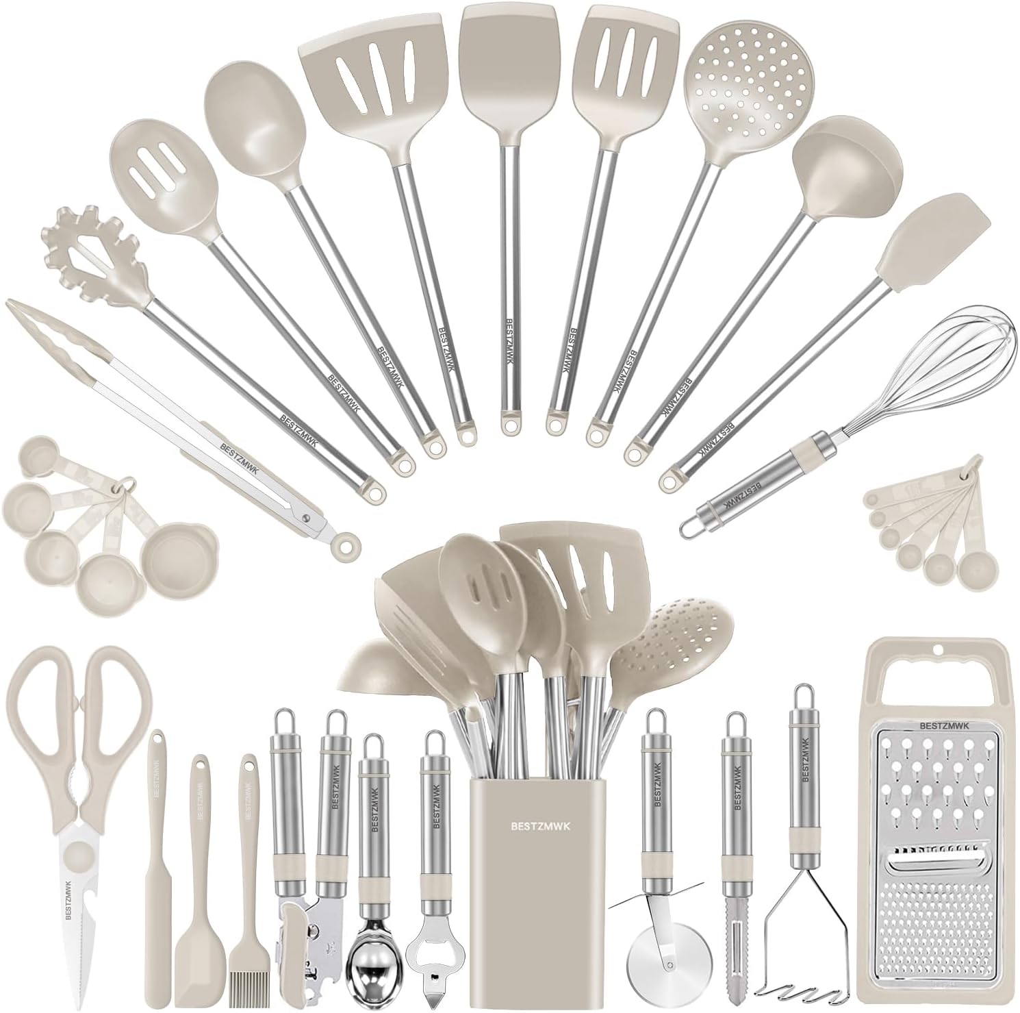 Conjunto-de-Utensilios-de-Cozinha-33-Pecas-Silicone.jpg Conjunto de Utensílios de Cozinha - 33 Peças - Silicone e Aço Inoxidável - Antiaderente - Resistente ao Calor - Lavável na Lavadora