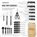 Conjunto de facas e utensílios de cozinha de aço inoxidável de alto carbono Farberware, preto - Imagem 2