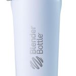 Coqueteleira térmica de água de aço inoxidável BlenderBottle Radian Shaker Cup com batedor de arame, 737 g, branco fosco
