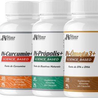 Cúrcuma + Própolis + Ômega3 (300 Cápsulas) Combo PROTECTION Imperium Nutrition