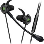ELG, EPZHBK, Earphone Gamer Zahhak com Microfone Removível, Botão Multifunção para Smartphone, Acompanha Luva de Dedos e Case de Transporte, Preto