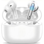 Fone De Ouvido Bluetooth 5.4, Com Borrachinhas, Compatível Com Todo Celular, Cancelamento Ruído, Bateria 16 Horas, Microfone, Controle Touch, Resistente a Agua, Cabo de Carregamento - Linha Premium