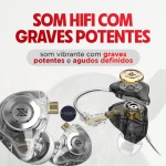 Fone De Ouvido Profissional KZ EDX Pro Intra-auricular, Driver Dinâmico Magnético Composto de 10mm, Cabo Substituível, Original - Perfeito para Cantores - AlverSun (PRETO TRANSLUCIDO) - Imagem 2