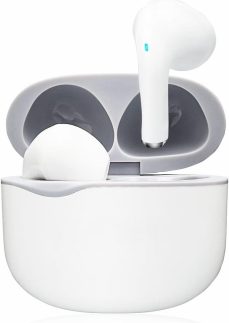 Fone De Ouvido Sem Fio Bluetooth 5.3 Compatível Todos Celulares Com Microfone e Redução de Ruído Wireless Academia Corrida Musicas Graves Potentes Controle Touch Linha Premium FNBT-10