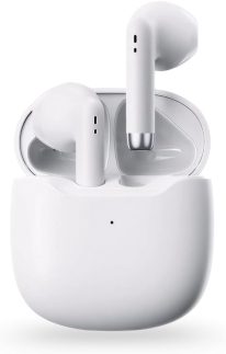 Fone de Ouvido Bluetooth 5.4 Esportivos Academia Corrida Fitness Trabalho Jogos Design Moderno Com Microfone Embutido IPX4 à Prova d'Águag graves Profundos para iOS Android Tipo-C Branca - Premium®