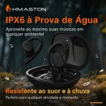 Fone de Ouvido Bluetooth Para Corridas, 96 Horas para Reprodução, Design Esportivo com Display de Led, Gancho De suporte Que Não Cai, Com Microfone Embutido, Perfeito Para Treinos e Exercicíos - Imagem 2