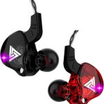 Fone de Ouvido QKZ AK6 Intra-Auricular, Driver Dinâmico de 10mm, Graves Potentes e Cabo Fixo – Perfeito para Músicos e Gamers AlverSun (PRETO)