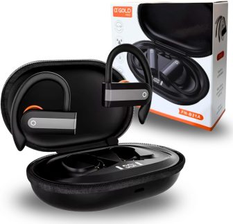 Fone de Ouvido Sem Fio Bluetooth 5.4 com Microfone, Led, Case 500mAh Pró. Até 15 horas de uso, Resistente a Água IPX5.Trabalho, Lazer, Gamer, Corrida e Esportes, Compatível com Android e IOS - Premium