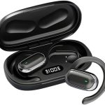 Fones de ouvido Bluetooth TWX compatíveis com Android e iOS Fones de ouvido Bluetooth leves sem fio com cancelamento de ruído preto/branco (Preto)