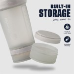 Garrafa coqueteleira BlenderBottle ProStak, com pote para comprimidos e proteína, 650 ml, Smoke Grey - Imagem 2