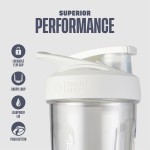 Garrafa coqueteleira BlenderBottle Strada, para shakes de proteína e pré-treino, 828 ml, branco - Imagem 2