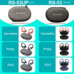 H'MASTON Fone de Ouvido Sem Fio Esportivo Fone BLuetooth 5.3 Tws Cancelamento de Ruído Com Microfone e Led Display Compatível com Sumsung (Clássico-RS-53, Vermelho) - Imagem 2