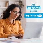 I2GO, Fone de Ouvido, Bluetooth 5.3, TWS, Air Buds GO 2.0, Controle Touch, 40 Horas totais de Bateria, Microfone com ENC, Isolamento Acústico, Branco, i2GO Plus - Imagem 2
