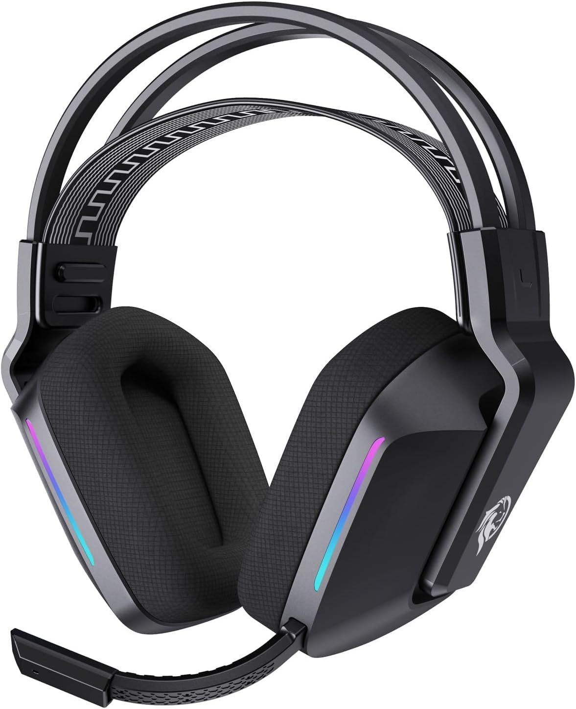 ILID-Fone-de-Ouvido-Gamer-Bluetooth-52-com-Microfone-RemovivelConexao.jpg ILID Fone de Ouvido Gamer Bluetooth 5.2 com Microfone Removível,Conexão Dual(Sem Fio/Cabo 3.5mm),Alto-Falante 50mm,Surround 7.1,RGB,Bateria 1000mAh-Headset para PC/PS4/Escritório/TV(Preto)