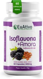 Isoflavona com Amora 500mg 60 Cápsulas EuAtivo