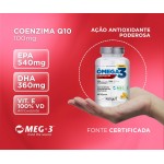 Katiguá, Ômega 3 + Coenzima Q10, MEG-3, EPA + DHA e Vitamina E, Fish Oil, 60 Cápsulas Soft Gel • 30 doses, Branco - Imagem 2