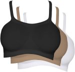 Kit 3 Tops Alças Largas, Hanes, Feminino tamanho G, 3 cores (Preto, Bege, Branco)
