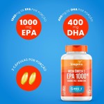 Kit Especial Omega 3 concentrado Meg-3, Ultra EPA, Mega DHA, com vitamina E,120 cápsulas, Biogens - Imagem 2