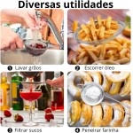 Kit Peneira de Cozinha Inox 304 Premium 3 Peças - Peneiras Finas para Farinha, Chá e Alimentos - Utensílios de Cozinha | Premium InoVibes - Imagem 2