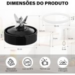 Lâmina de Substituição do Liquidificador, Parte do Liquidificador de 7 Aletas,Acessórios para Espremedor,Para Nutri Ninja e Ninja Blenders,ParaAuto iQ BL480,BL482,BL642,BL682,NN102,Etc - Imagem 2