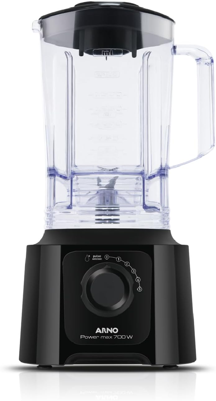 Liquidificador-Arno-Powermax-700W-LN50-Preto-com-4-Laminas-Powelix.jpg Liquidificador Arno Powermax 700W LN50, Preto com 4 Lâminas Powelix, 3,1L de Capacidade Total e Alta Performance, 110V