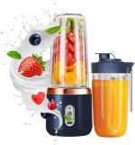 Liquidificador Portátil, 400ml, 6 Lâminas, Misturador para Sucos e Alimentos, Cor Aleatória