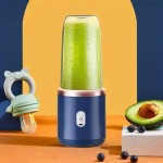 Liquidificador Portátil, 400ml, 6 Lâminas, Misturador para Sucos e Alimentos, Cor Aleatória - Imagem 2