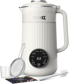 Liquidificador de máquina de fazer leite de nozes 8 em 1, 947 ml de soja, amêndoa, aveia, coco, bebidas à base de plantas e não lácteos, máquinas de fazer leite de nozes – com funções de início de