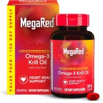 MegaRed Krill Oil 350mg Omega 3 Supplement, #1 Dr Recommended Krill Oil Brand with EPA, DHA, Astaxanthin & Phopholipids, Supports Heart, Brain, Joint and Eye Health - 130 Softgels (130 servings)