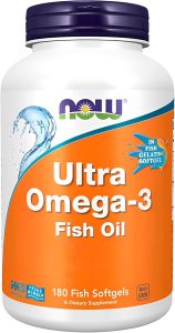 NOW Foods Ultra Omega-3 500 Epa 250Dha 180 Softgls Importado