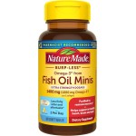 Nature Made Burp-Less Ômega-3 de óleo de peixe 1400 mg minis, suplemento dietético para saúde do coração, olhos e suporte do cérebro, 60 cápsulas gelatinosas, suprimento para 30 dias