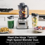 Ninja SS151 TWISTi DUO, Liquidificador de alta velocidade 1600W com 5 funções, SmartTORQUE, Jarra 1000ml e 2 Copos para Viagem - Imagem 2