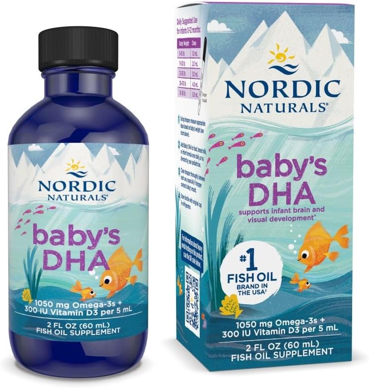 Nordic-Naturals-DHA-infantil-Sem-sabor-1050-mg-Omega-3.jpg Nordic Naturals DHA infantil, Sem sabor - 1050 mg Omega-3 + 300 IU Vitamina D3- 60ml - Não -GMO - 12 porções