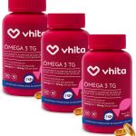 Ômega 3 1000mg Rico em EPA DHA com Selo IFOS e Vitamina E - 120 cápsulas Vhita (3 unidades)