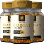 Ômega 3 1400mg Rico em EPA DHA Ultra Concentrado Ca.nuts 60 Cápsulas (3 Potes - 180 Cápsulas)