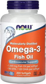 Omega 3 (200 Softgels) Now Foods - 180 Epa 120 Dha Importado