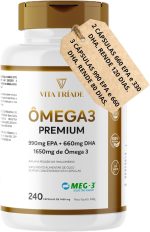 Ômega 3 Concentrado 240 Cápsulas 990 EPA 660 DHA 1650mg Meg-3 Vita Tríade