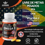 Omega 3 Epa Dha + Vitamina E, Selo FOS e MEG3, 1400Mg (120 Caps), Livre de Metais Pesados, Produto extraído de Pesca Sustentável Axgard Supplements - Imagem 2