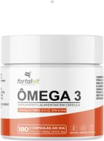Ômega 3 Fortalvit - 180 Cápsulas, EPA 540mg & DHA 360mg, Longa Duração: 60 Dias de Uso