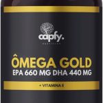 Ômega 3 Gold 1.100mg Óleo de Peixe Concentrado EPA 660mg DHA 440mg Puro com Selo Meg-3 + Vitamina E 60 Cápsulas Original Premium Capfy. Nutrition