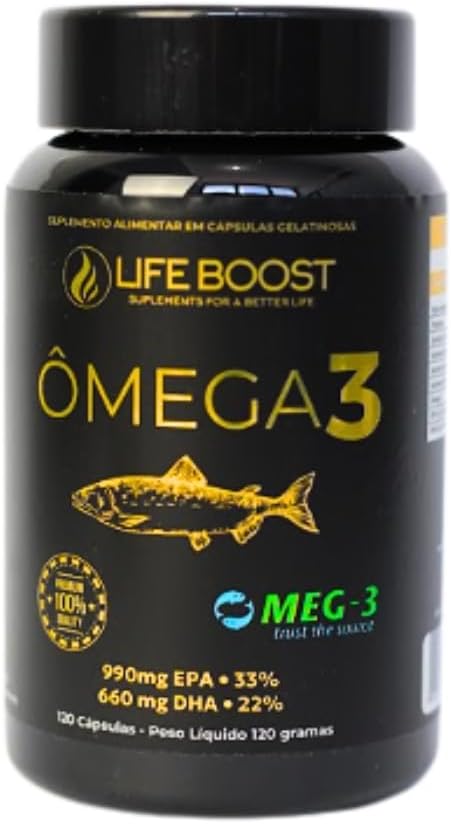 Omega-3-Life-Boost-120-Capsulas-Ultra-Concentrado-com.jpg Ômega 3 Life Boost 120 Cápsulas | Ultra Concentrado com Selo MEG-3® de Pureza | Sem Gosto de Peixe