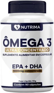 Ômega 3 Ultra Concentrado DHA + EPA, 1000mg, 90 Cápsulas NUTRIMA
