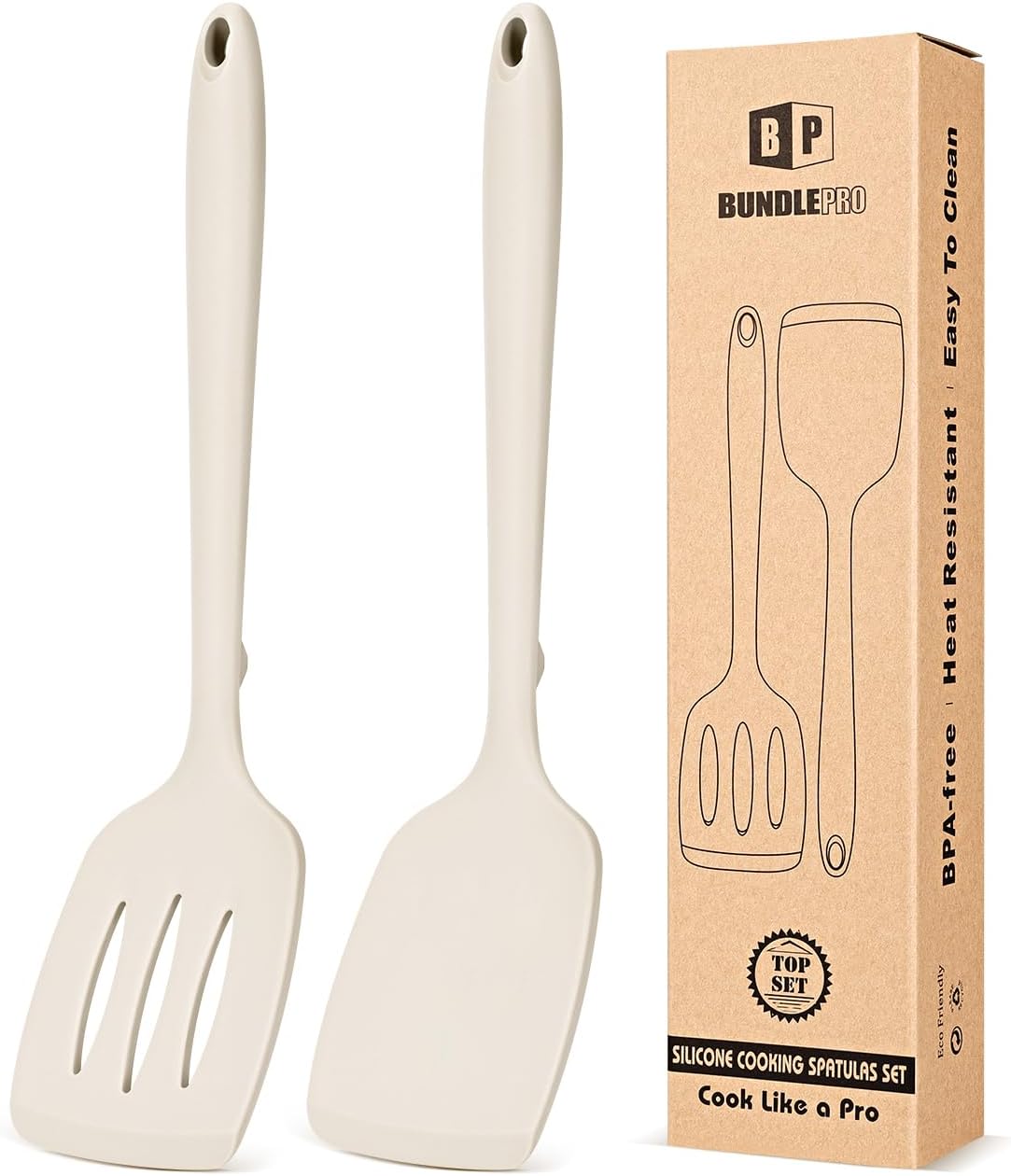 Pacote-com-2-espatulas-de-silicone-conjunto-de-espatulas-de.jpg Pacote com 2 espátulas de silicone, conjunto de espátulas de cozinha antiaderentes, resistentes ao calor, sem BPA, design de uma peça, adequado para virar peixe, ovos, bifes, panquecas (KHAKI)